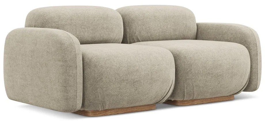 Bézs buklé moduláris kanapé 190 cm Ailani – Makamii