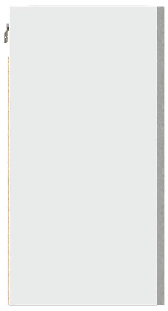 betonszürke szerelt fa függő szekrény 50 x 31 x 60 cm