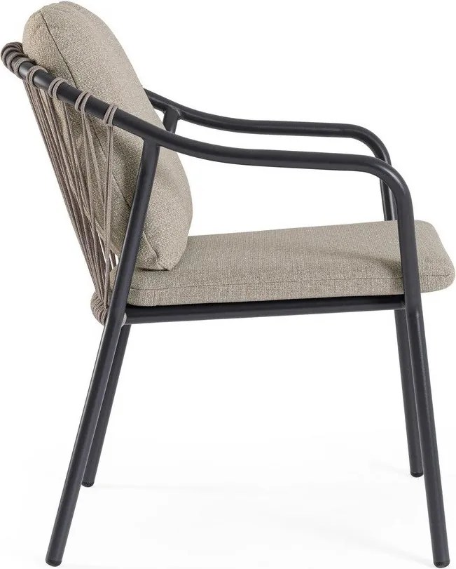 Világosbarna fém kerti szék Edvige – Bizzotto