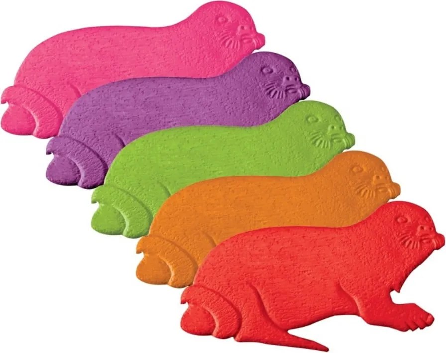 Gyerek csúszásgátló alátét szett fürdőkádba 5 db-os 10,5x16,5 cm Phoques – MSV