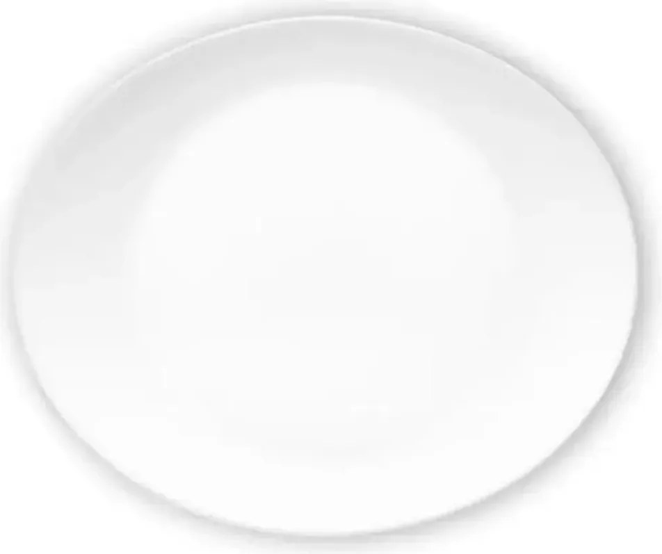 Ovális nagy étkészlet tányér 32x26 cm Bormioli Prometeo fehér