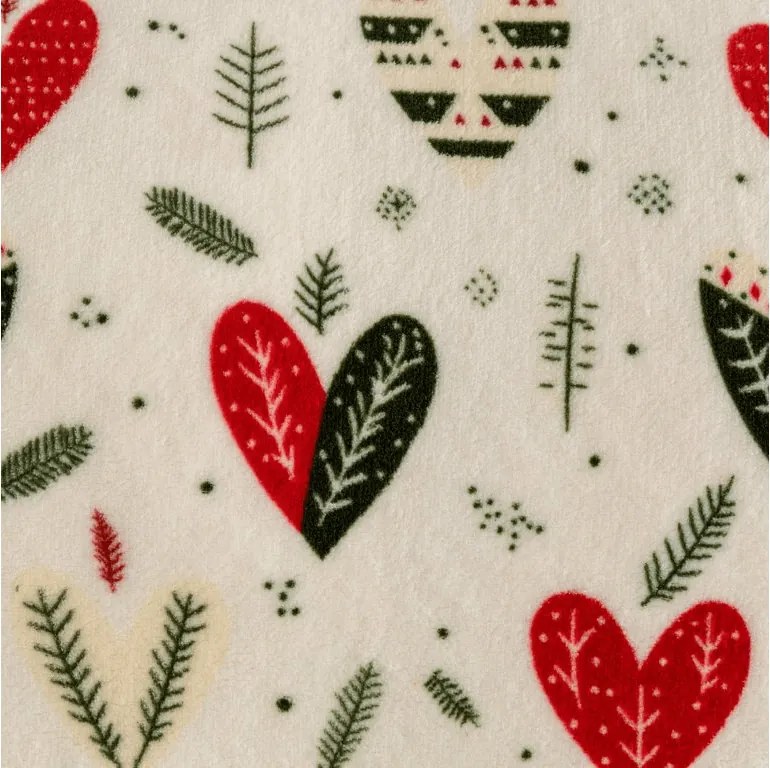 Mikroplüss ágyneműhuzat NORDIC HEARTS színes kivitel Ágyneműhuzat mérete: 2 db 70 x 90 cm | 200 x 220 cm