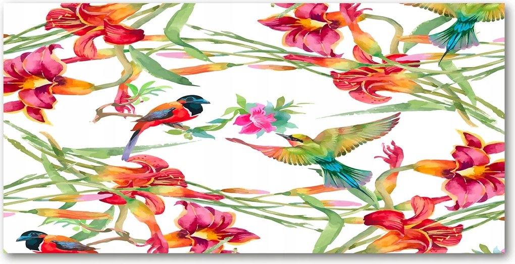 Fotó-üvegkép Egzotikus madarak 140x70