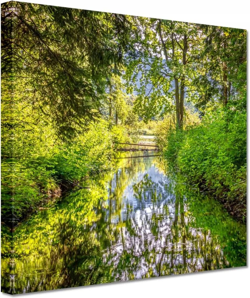 Vászonkép 60x60 Folyó Gyönyörű időjárás