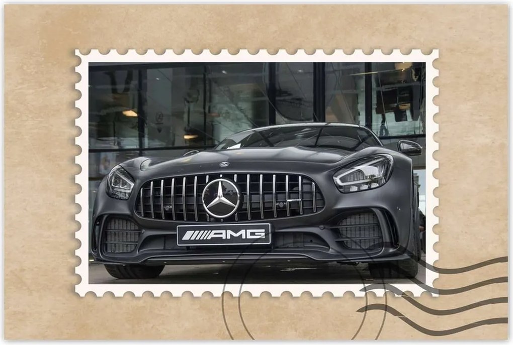 Poszter 60x40 Amg Mercedes karmokkal
