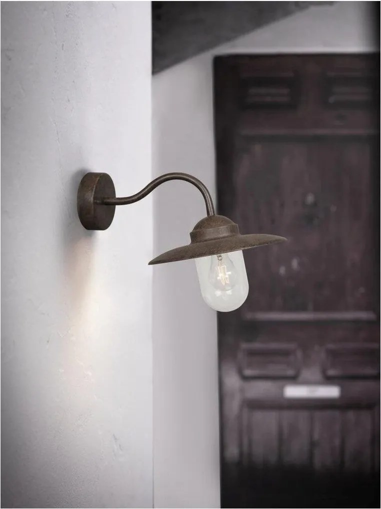 NORDLUX 22671009 LUXERAMBOURG Klasszikus Kültéri Fali Lámpa Rozsdás E27 IP54