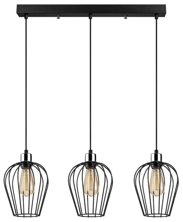Tel Long fekete 3 izzós függőlámpa - Opviq lights