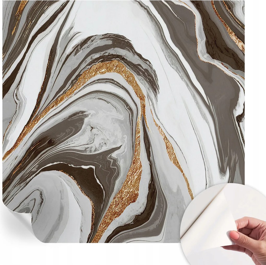 Öntapadós Dekoratív Fotótapéta Hálószobába Márvány Örvények 250x250 cm