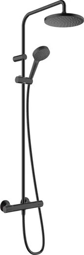Hansgrohe Vernis zuhanyrendszer a falra termosztatikus csapteleppel fekete 26089670