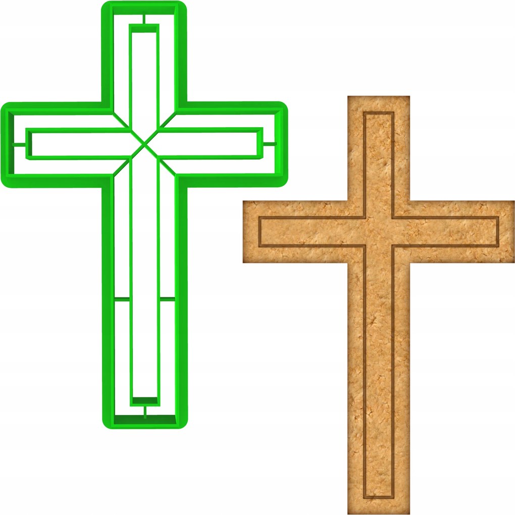 Húsvéti Mézeskalács Forma Húsvéti Áldozás kereszt 12cm