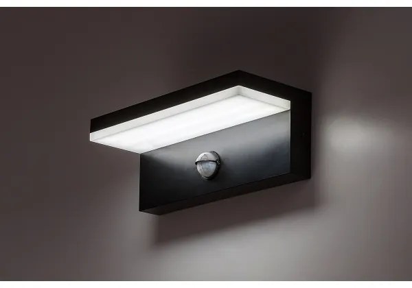 Rabalux 77115-LED Kültéri fali lámpa érzékelővel ZARAGOZA LED/9W/230V IP54 fekete