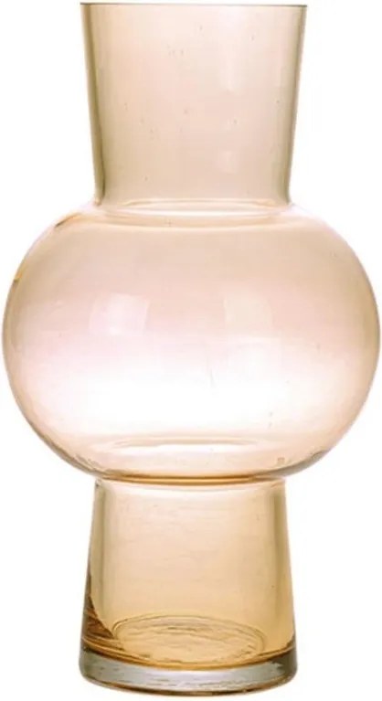 üveg váza, M-es méret, barackszínű, HKLiving