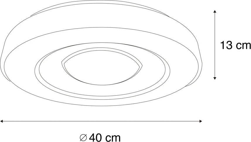 Mennyezeti lámpa fekete, beépített RGBW LED-del, távirányítóval - Arco