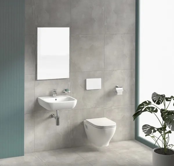 Függesztett WC + WC-ülőke DEEP + DUAL nyomólap + beépíthető öblítőmodul + alátét