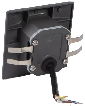 Kanlux 39143 - LED lépcsővilágító lámpatest érzékelővel EXIN 2,5W/230V 4000K IP65 antracit, négyzetes