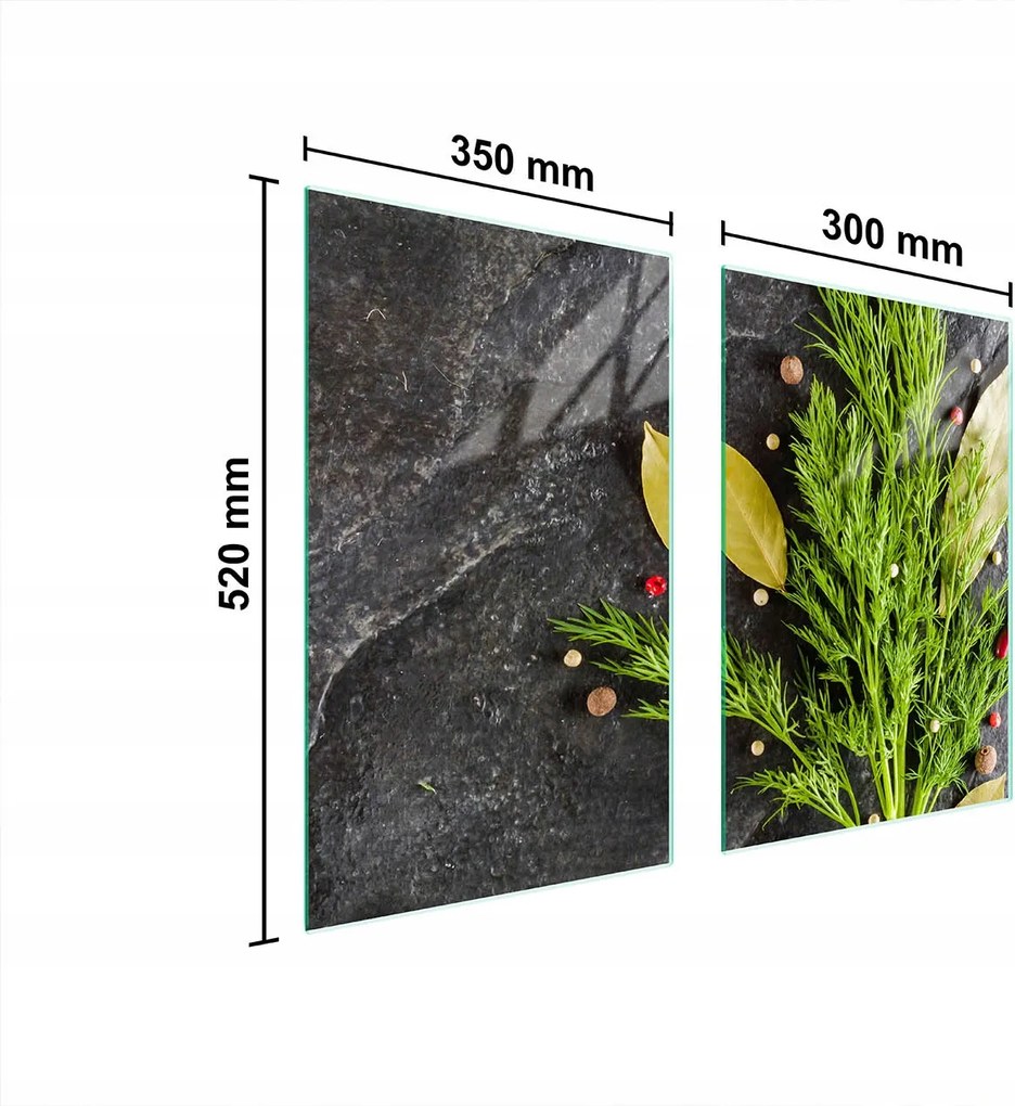 Üveg Konyhai Védőlap 65x52 Kapor