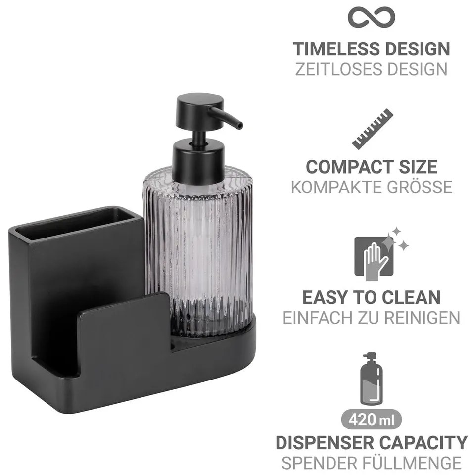 Fekete poligyanta mosogatóeszköz tartó – Wenko