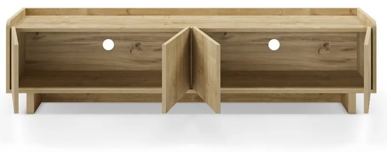 Natúr színű TV-állvány tölgyfa dekorral 180x45x40 cm Daira – Marckeric