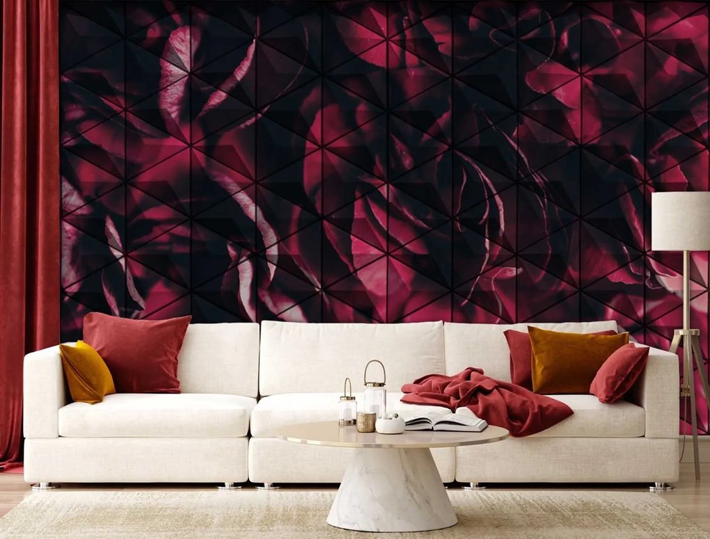Gario Fotótapéta Piros virágszirmok Anyag: Vlies, Méret: 150 x 105 cm