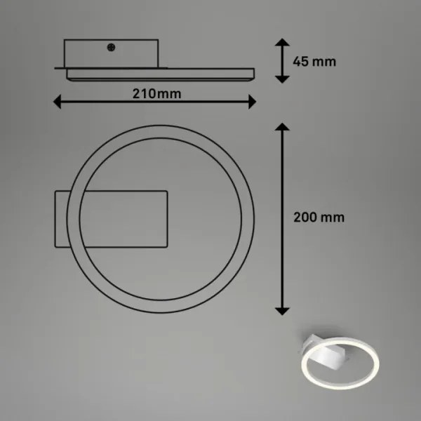 Briloner 3778-014 - FRAME mennyezeti lámpatest LED/5W/230V, átmérő 20 cm, matt króm