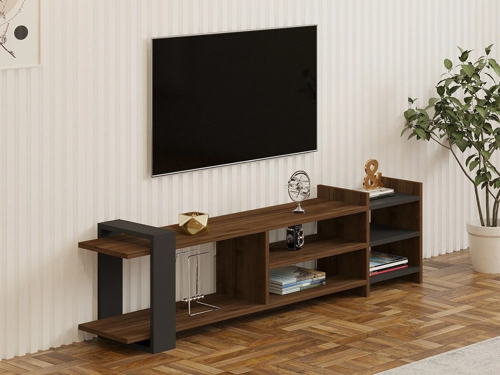 TV asztal/szekrény Zephir (dió + antracit). 1088868