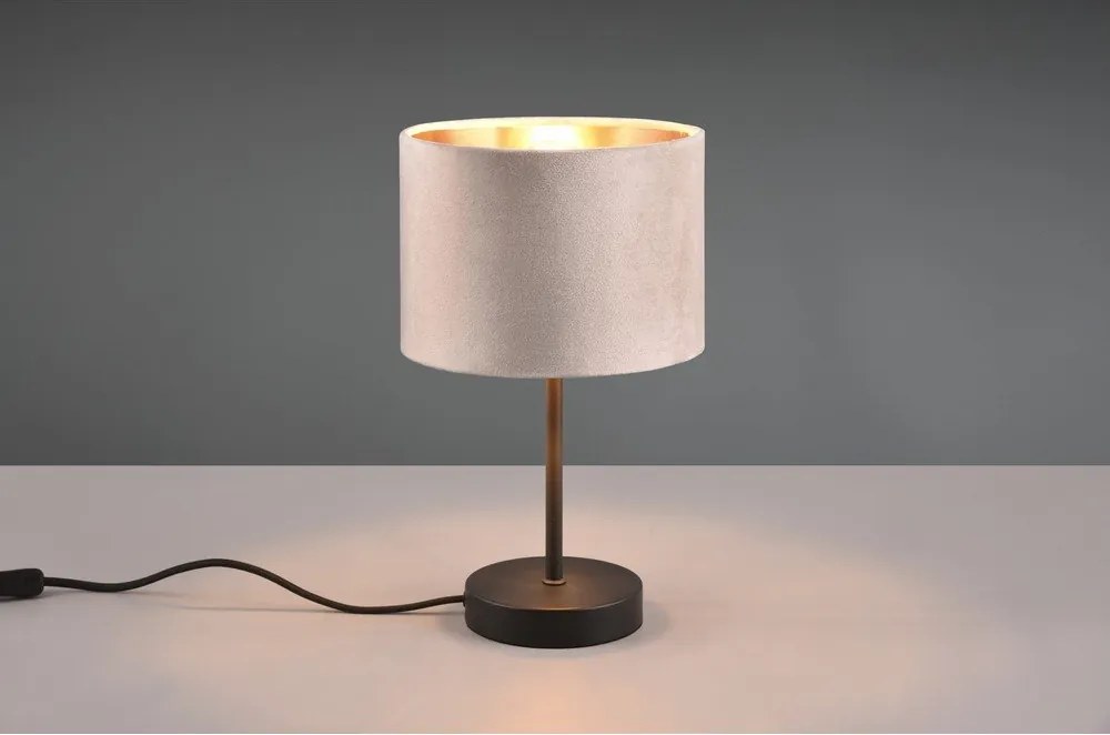 Fekete-bézs asztali lámpa (magasság 33 cm) Julieta – Trio