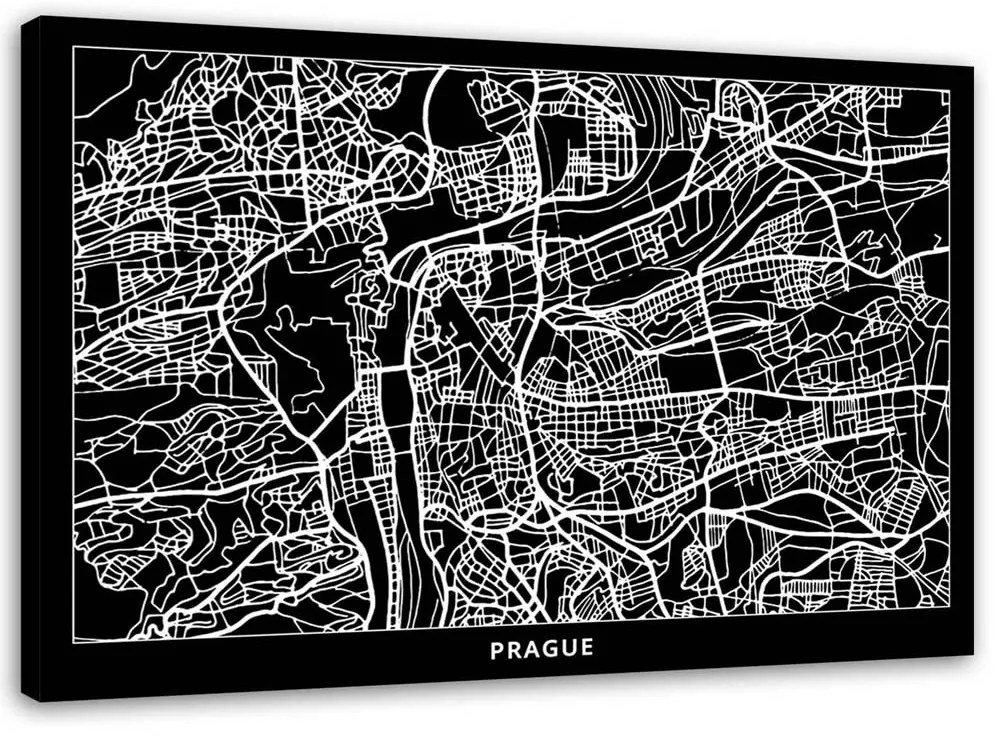 Gario Vászonkép Prága város terve Méret: 90 x 60 cm