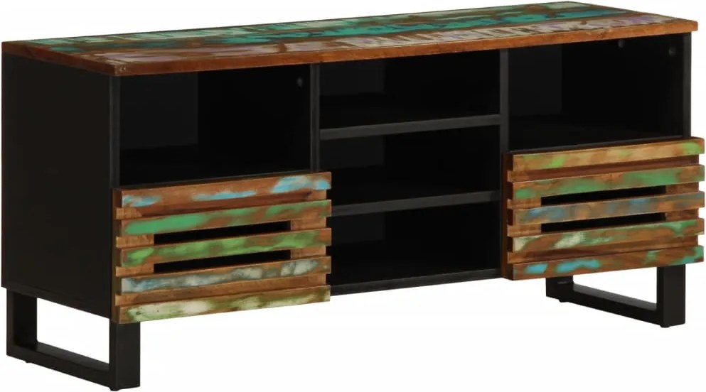 vidaXL tömör akácfa TV-szekrény 100 x 34 x 46 cm