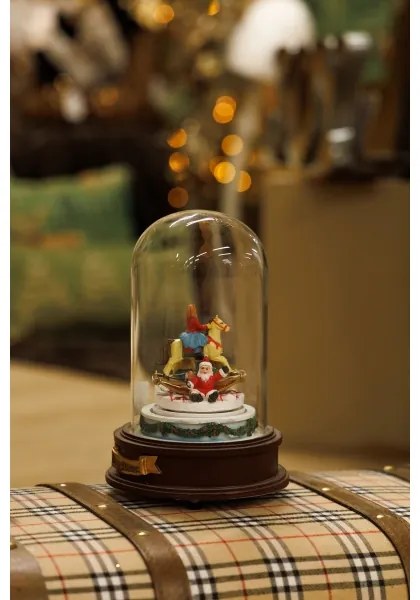 LED Animált karácsonyi dekoráció zenével 8xLED/3xAAA meleg fehér