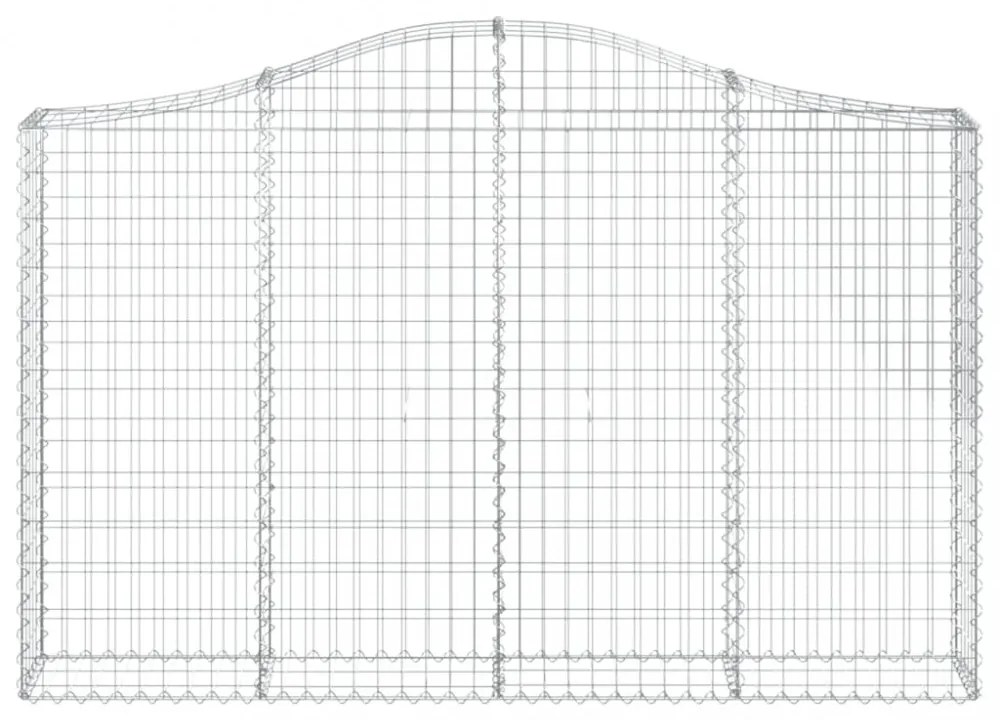 5 db íves horganyzott vas gabion kosár 200x30x120/140 cm