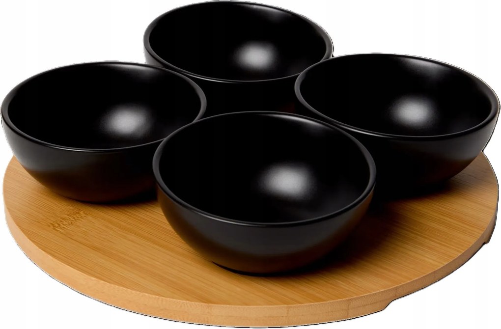 Tapas szett 5 részes bambusz talppal 20 x 20 cm