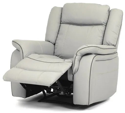 Elektromos vezérlésű bézs ökobőr dönthető fotel. TV-4119 LAN