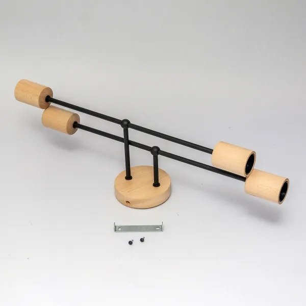 Felületre szerelt mennyezeti csillár CAMBRIDGE 4xE27/15W/230V fenyő