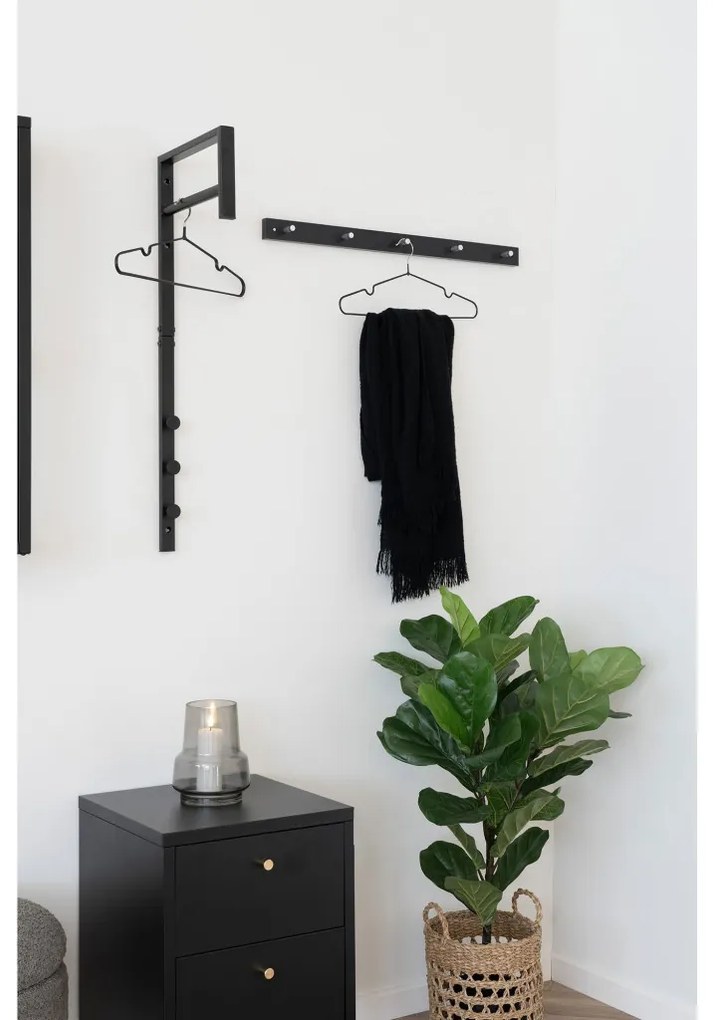 Trento ruhatartó állvány, fém, fekete