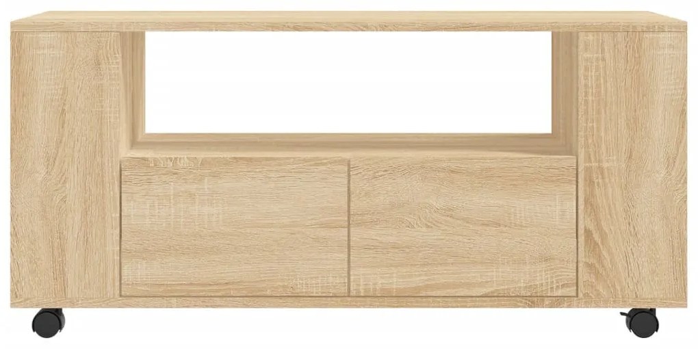 sonoma tölgy színű szerelt fa TV-szekrény 102 x 34,5 x 43 cm