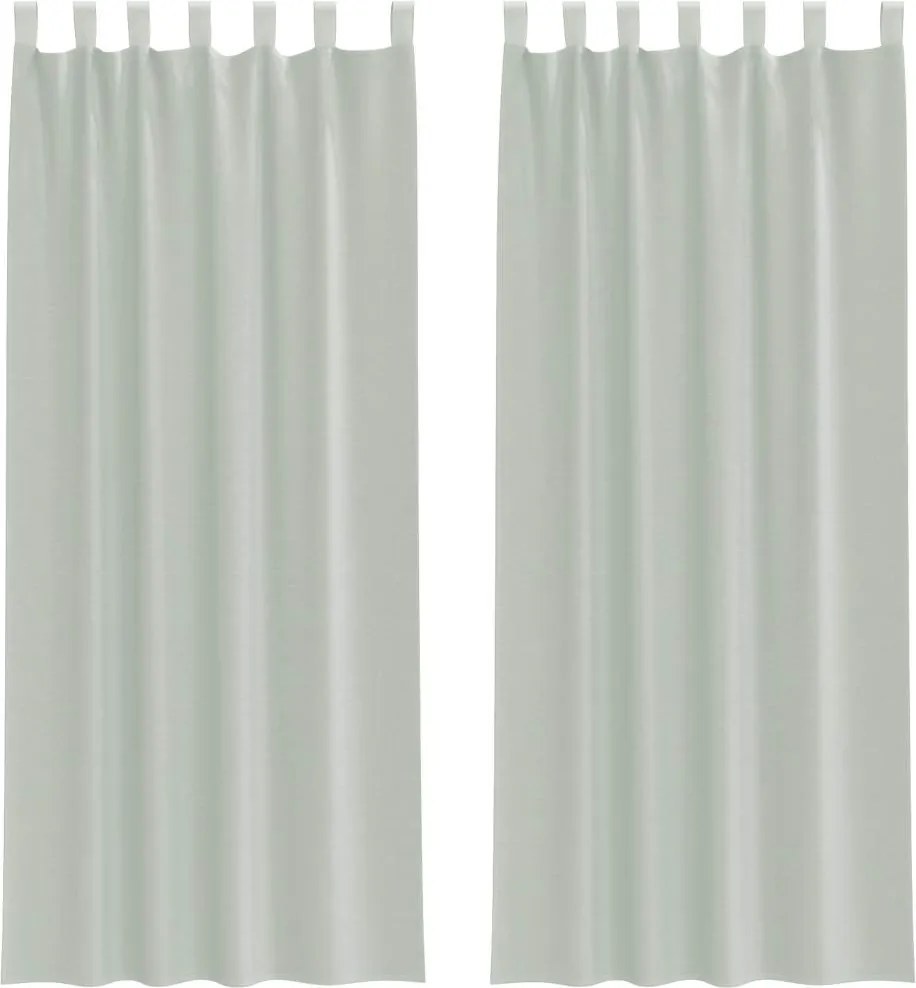 vidaXL 2 db világosszürke fátyolfüggönyök hurokkal 140x260 cm