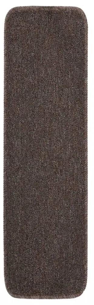 15 db barna négyszögű csúszásmentes lépcsőszőnyeg 75 x 20 cm