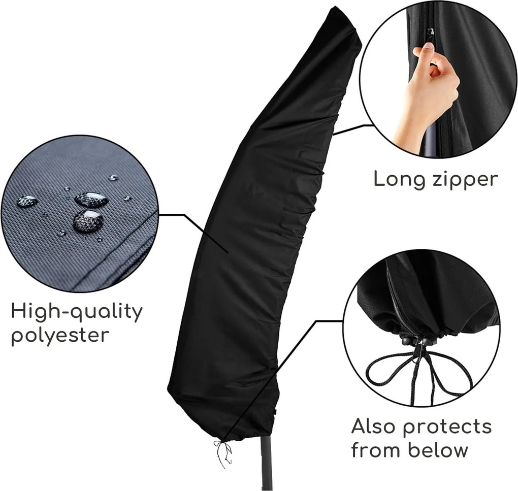 Blumfeldt Shield Cantilever, védőburkolat függő napernyőkhöz, Ø 200 - 400 cm, UV-ellenálló