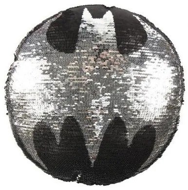 Batman Symbol átfordítható flitteres formapárna 30 cm