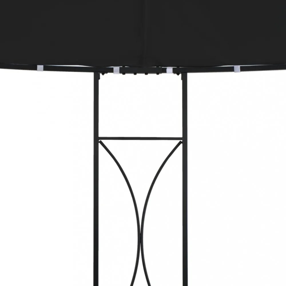vidaXL antracitszürke kerek pavilon 300 x 290 cm