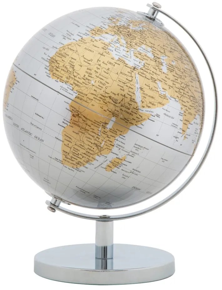 Globe ezüst-aranyszínű asztali dekoráció, magasság 28 cm - Mauro Ferretti