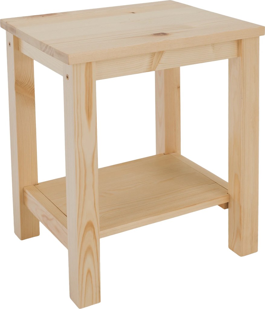 Éjjeliszekrény, masszív/természetes, FOSIL