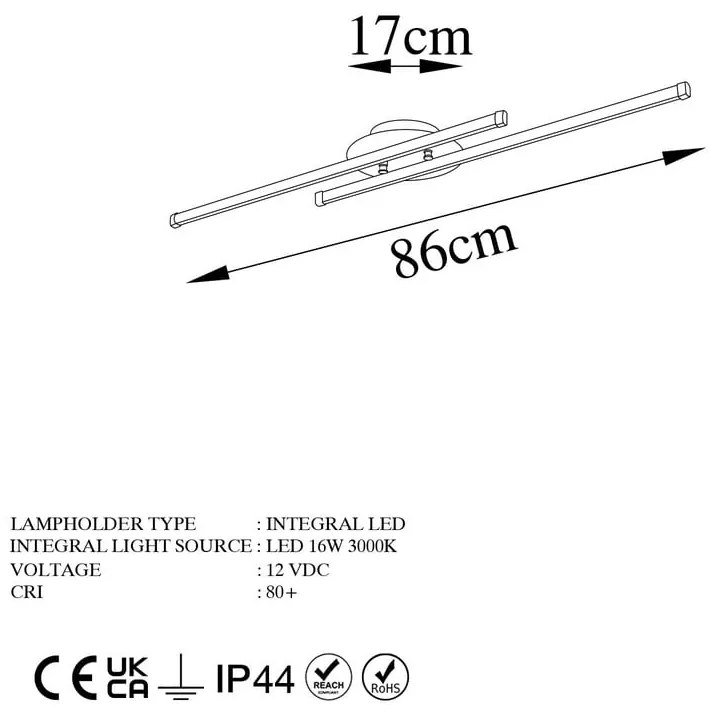 Fekete LED mennyezeti lámpa 10x86 cm Umut – Opviq lights