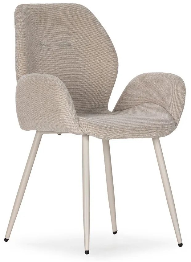 Bézs kárpitozott étkezőfotel szett 2 db-os Ansu – Marckeric