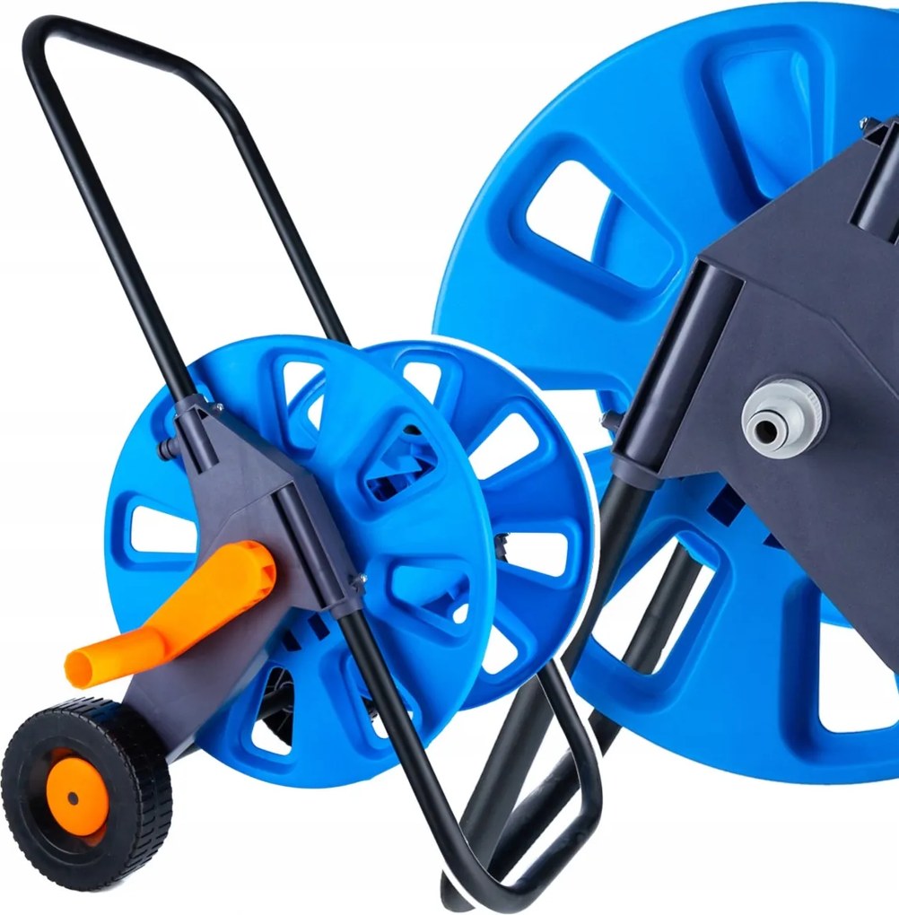 Kerti Tömlőkocsi Tekercselő Gurulós Dob Állvány 50m-ig Tágas