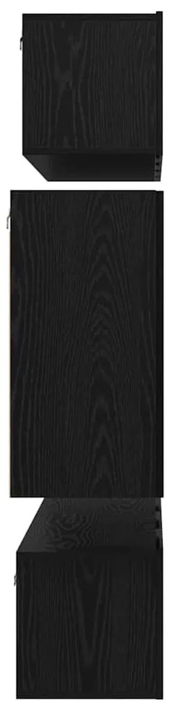 TV szekrény garnitúra 6 pcs Musta tammi 80 x 30 x 30 cm Faanyag