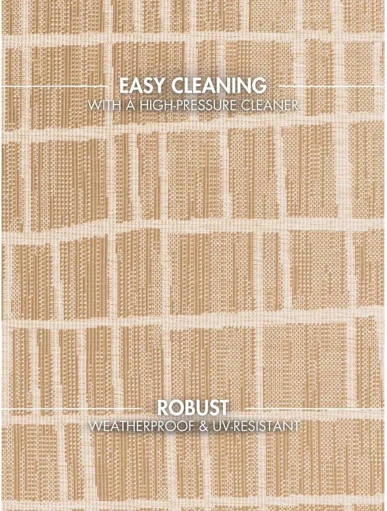 Krémszínű-natúr színű kerek kültéri-beltéri szőnyeg ø 160 cm Haringey Crouch – Ted Baker