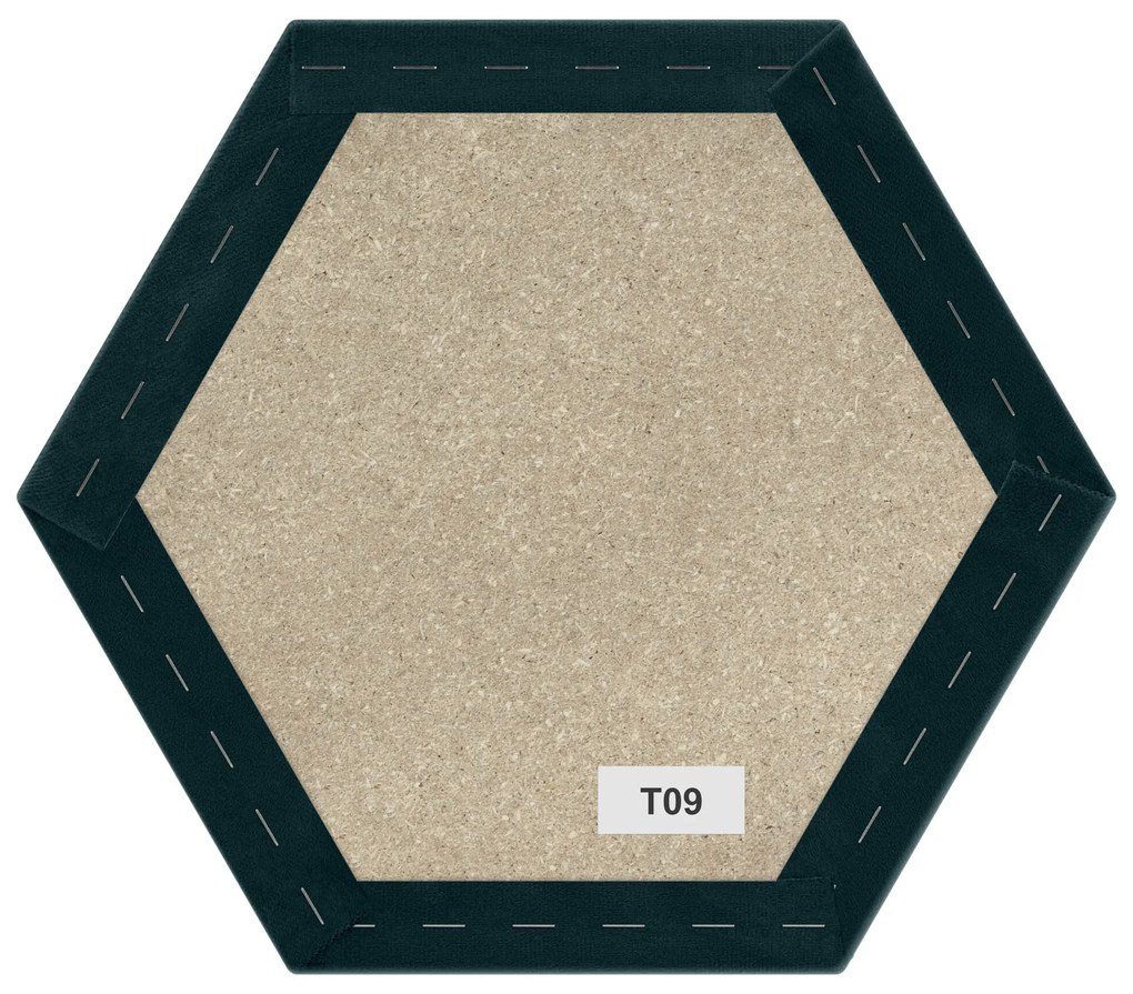 Kárpitozott panel - Hatszög - 40x35cm Szín: Menta