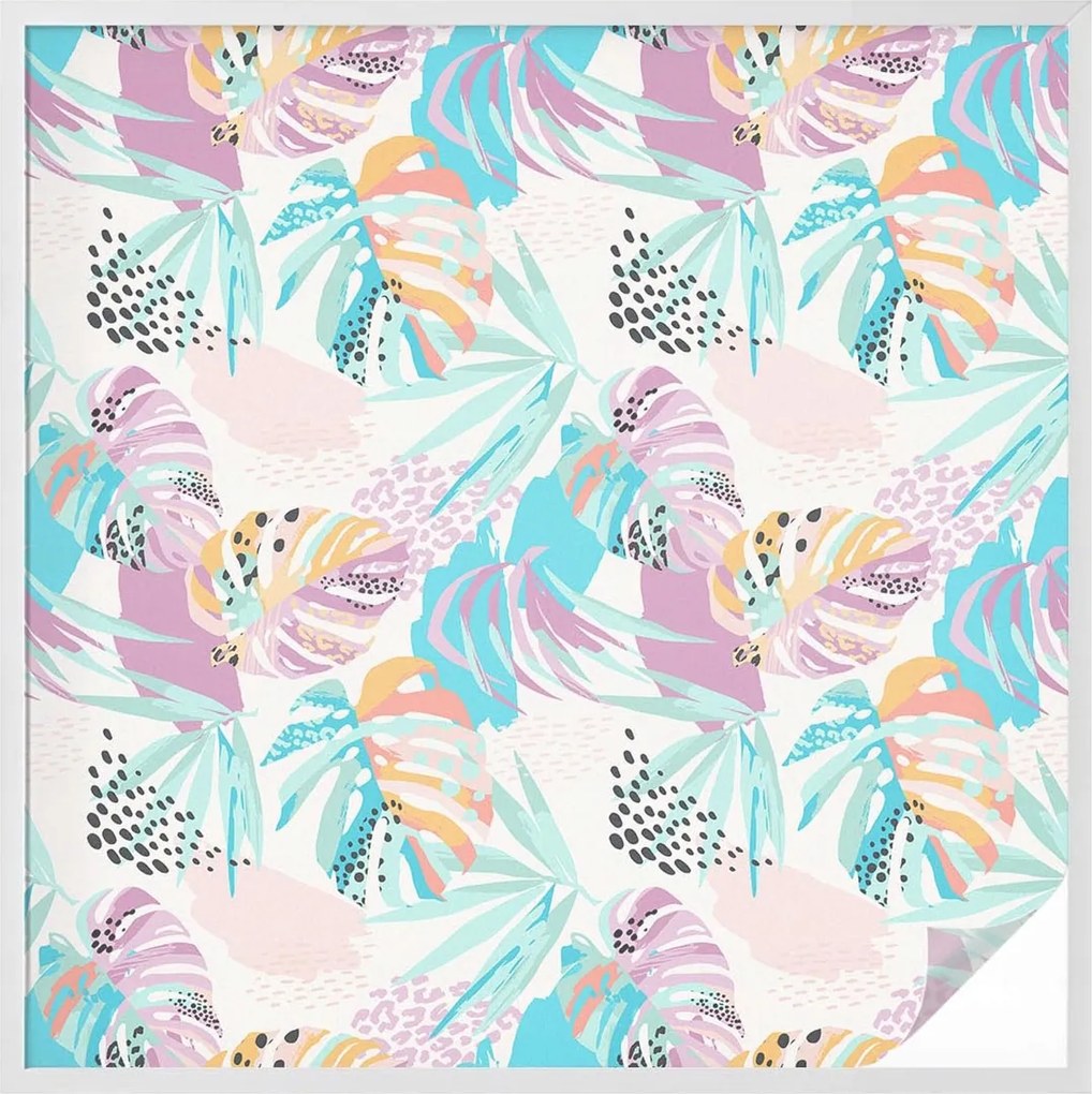 Ablaküveg fólia Adatvédelem Absztrakt dzsungel 100x100 cm