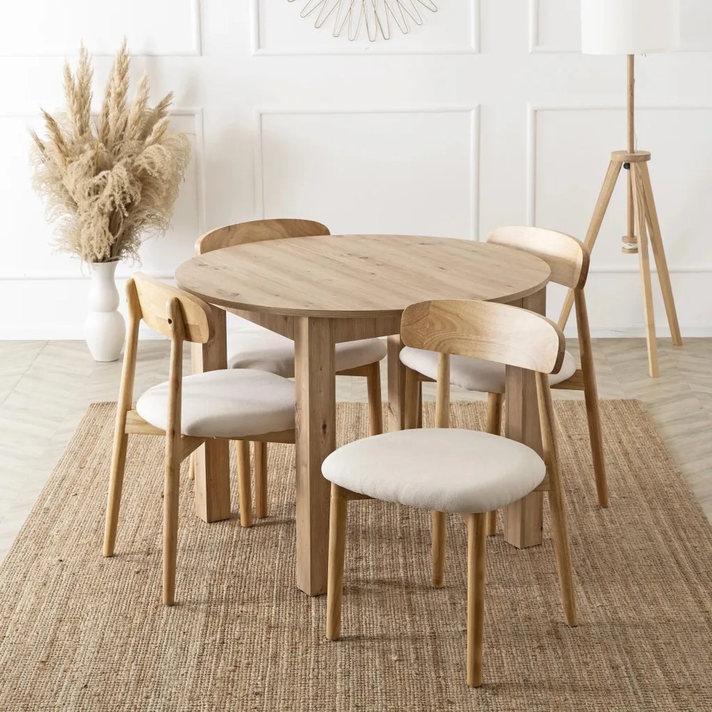 Bővíthető étkezőasztal 102–142 cm Artisan tölgy színben – HARRY